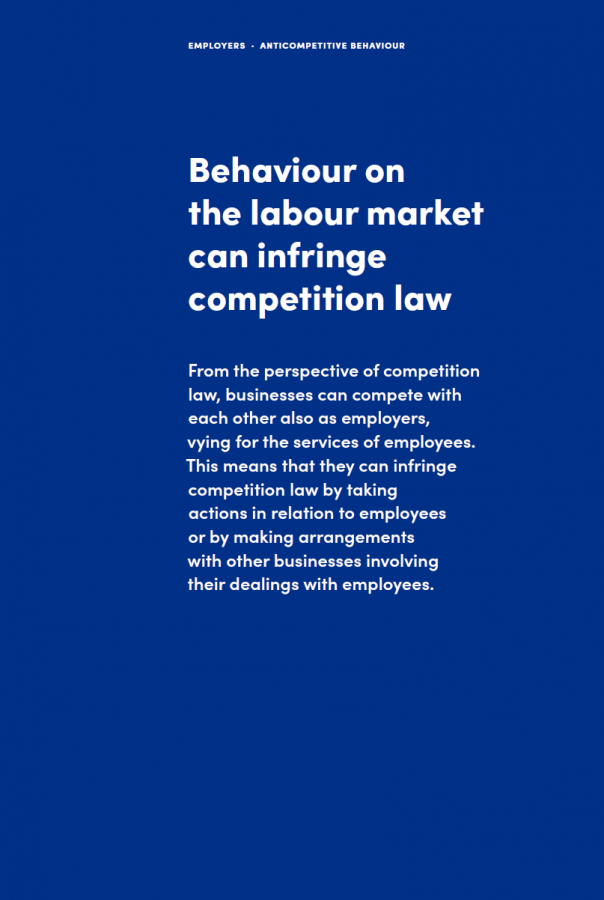 Behaviour on the labour market can infringe competition law